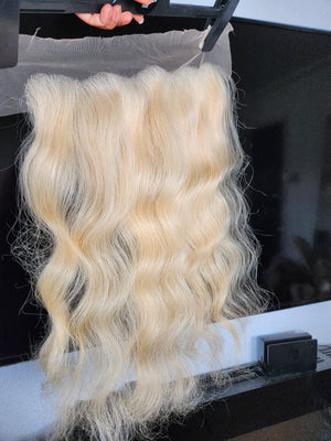 Lace frontal blond hd raw wavy