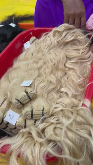 Raw blonde ondulé