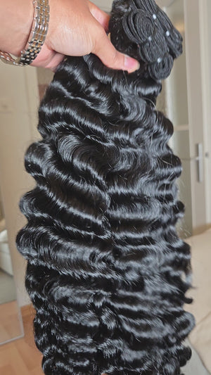 Raw Jet Black Burmese Curly