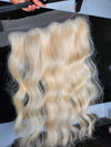 Lace frontal blond hd raw wavy