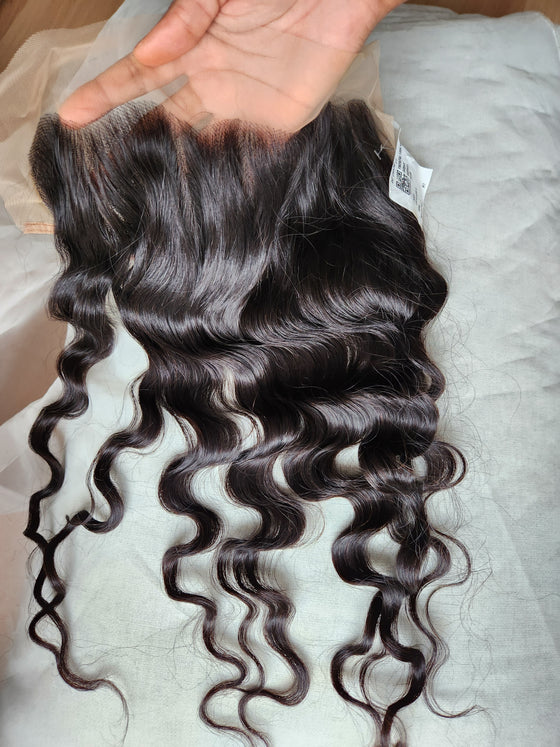 Lace frontal 13x4  raw loose waves